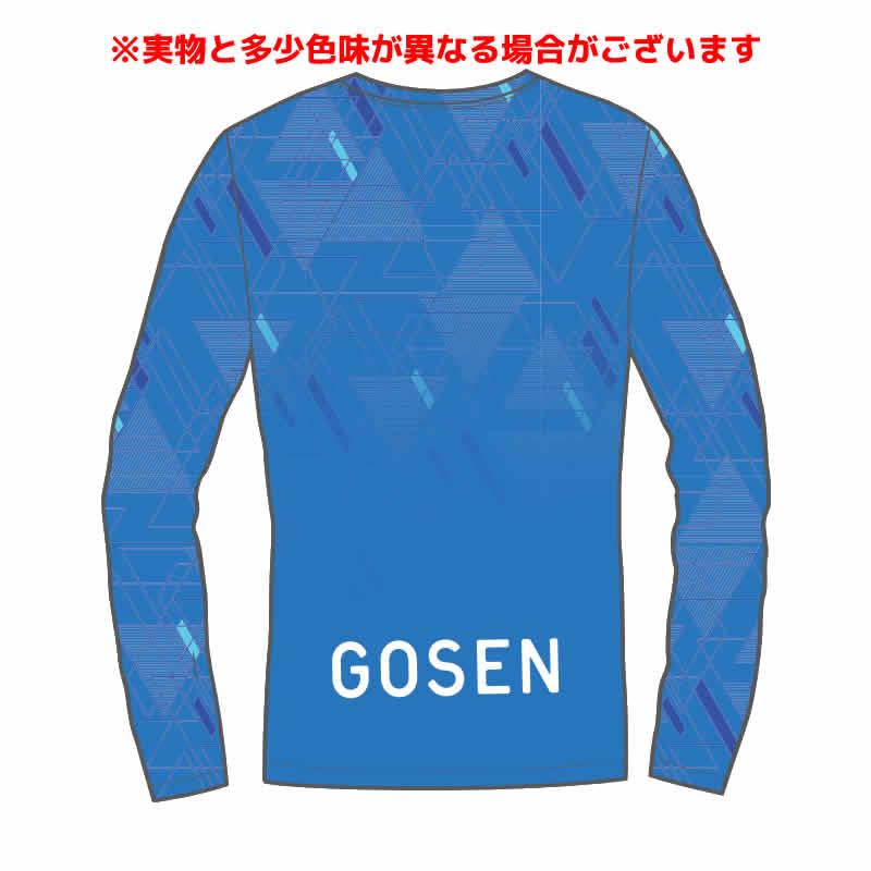 数量限定 ソフトテニス ウェア ゴーセン GOSEN 昇華ロングスリーブTシャツB JPT37 長袖 ゴーセン バドミントン Tシャツ メンズ ユニセックス ロンT 2023秋｜racket-field｜03