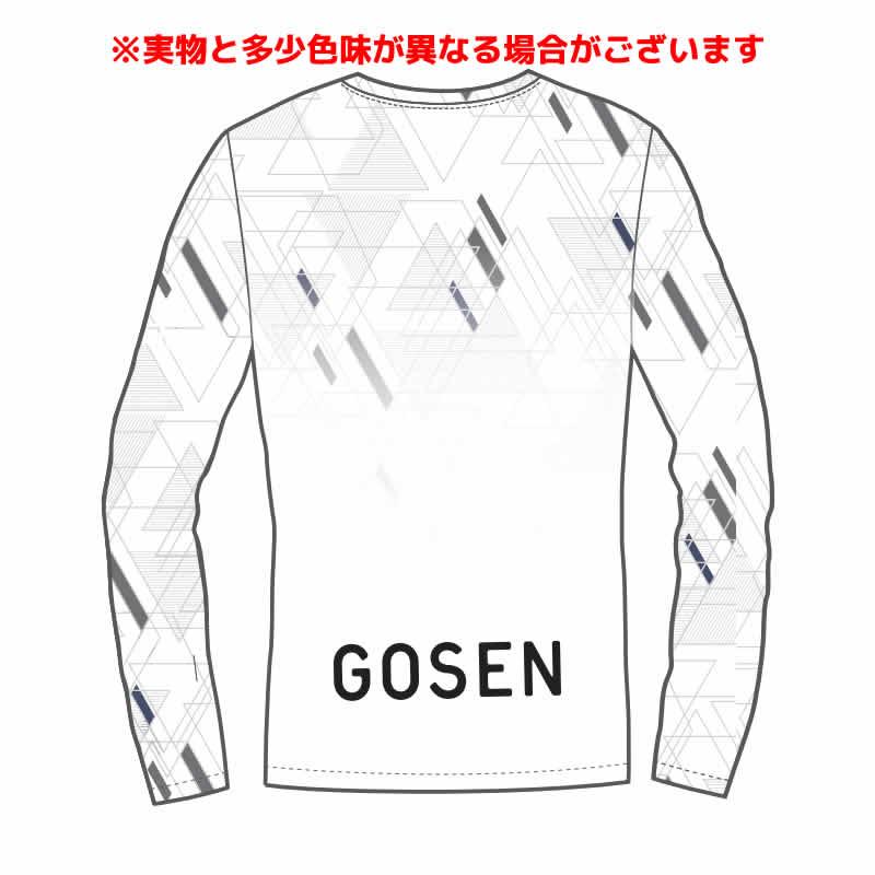 数量限定 ソフトテニス ウェア ゴーセン GOSEN 昇華ロングスリーブTシャツB JPT37 長袖 ゴーセン バドミントン Tシャツ メンズ ユニセックス ロンT 2023秋｜racket-field｜05