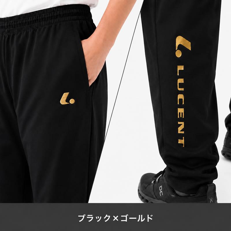 ソフトテニス ウェア ルーセント トレーニングロングパンツ 左脚付け根に刺繍ロゴ 左足ふくらはぎプリントロゴ 薄手 スリムタイプ ユニセックス 男女兼用 | LUCENT | 05