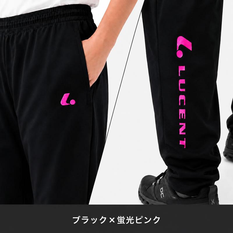 ソフトテニス ウェア ルーセント トレーニングロングパンツ 左脚付け根に刺繍ロゴ 左足ふくらはぎプリントロゴ 薄手 スリムタイプ ユニセックス 男女兼用 | LUCENT | 08