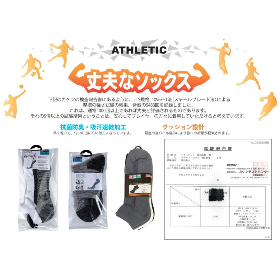 メール便対応】MINE マイン スポーツソックス 3足組靴下 3Pソックス