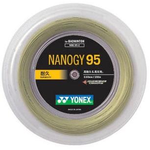 YONEX - ヨネックス　YONEX  ナノジー95 200m ロールガットシルバーグレー ヨネックス YONEX ガット バドミントン用 単張り ナノジー95