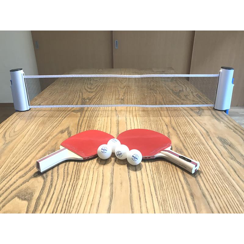 【送料無料・2個セット】Nittaku 卓球ラケット＋家庭用ネット ペンホルダー シェークハンド（NH-5121 NH-5131）練習用ボール4個付き ラバー張上げ済み ニッタク | Nittaku | 05
