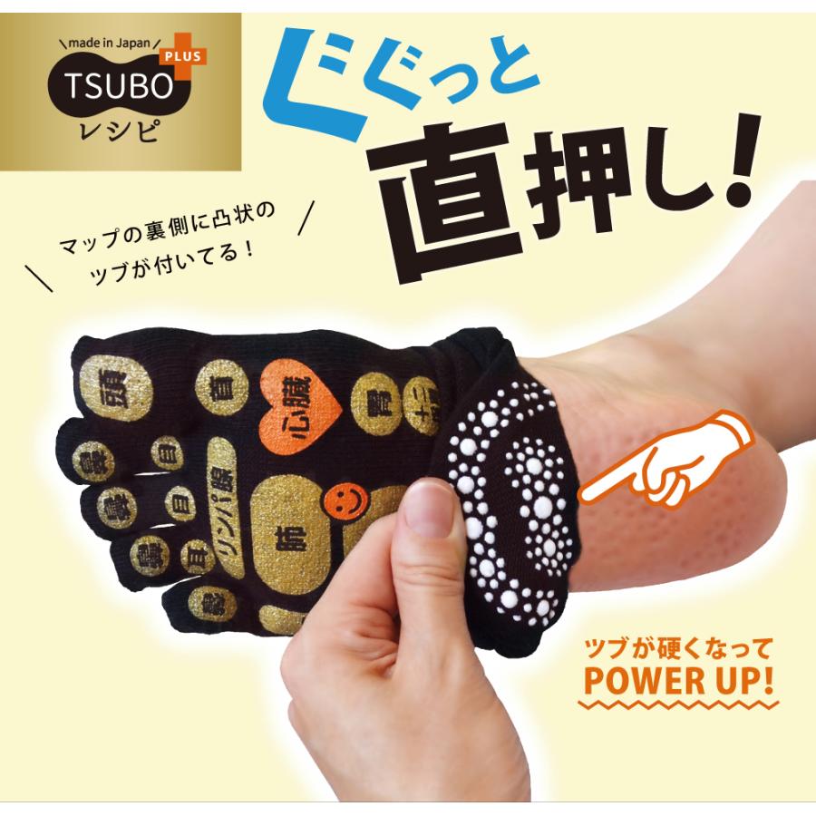 TSUBOレシピPLUS 両面足つぼ5本指ソックス 三笠 メンズ レディース