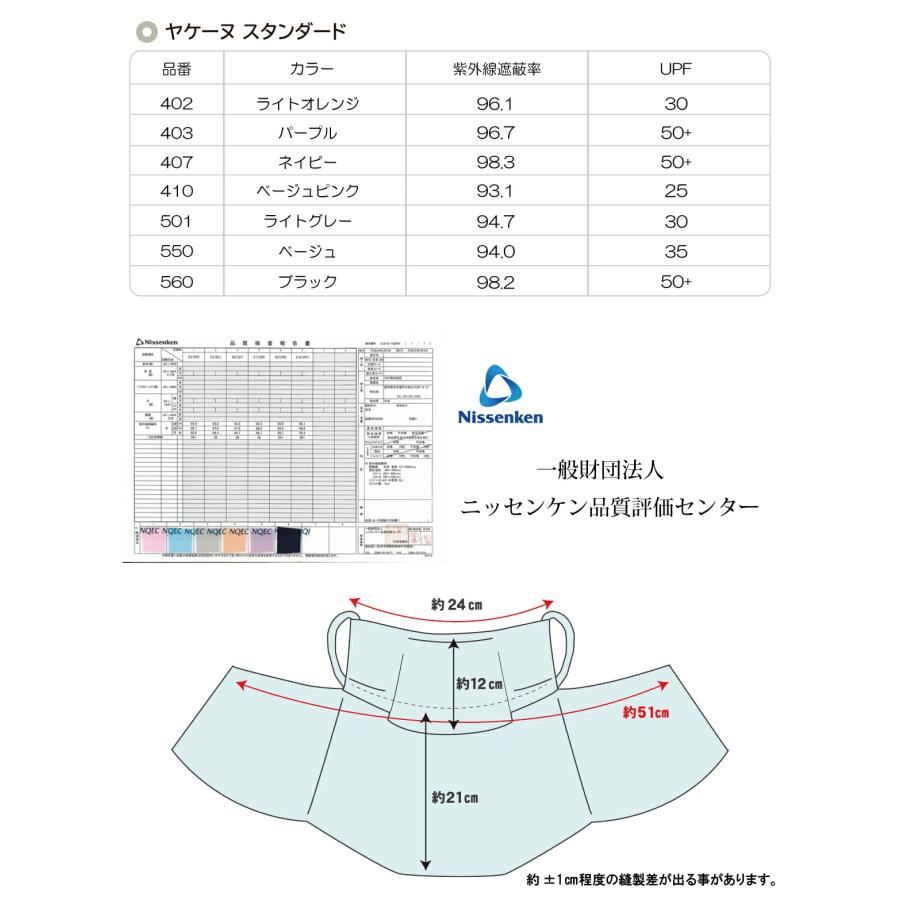 日焼け防止 マスク ヤケーヌ フェイス マスク 丸福繊維 スタンダード UVカットマスク 日焼け防止 YAKeNU UV CUT MASK 紫外線対策 racketfield |  | 15