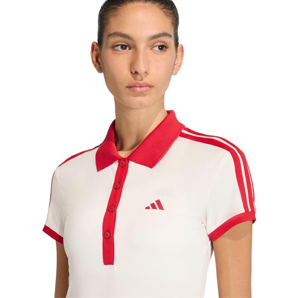 2025 赤白　レディースポロシャツ adidas（アディダス） テニスウェア『レディース』 テニスヘリテージ