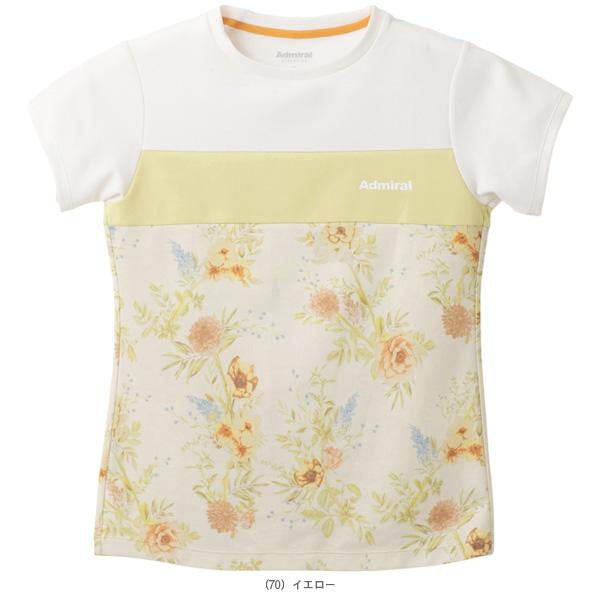 アドミラル『Admiral』 テニスウェア『レディース』 フロントラインフラワーTシャツ レディース ATLA512 | Admiral | 03