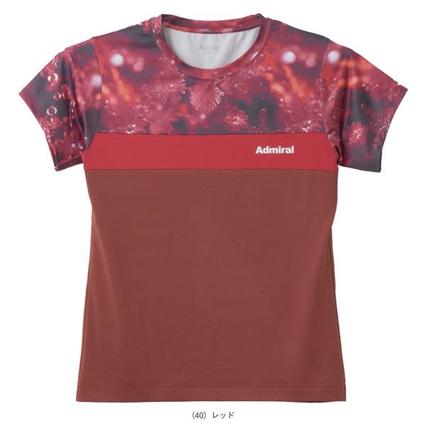 新品未使用　Admiral テニス Tシャツ ATLA532 M レッド Admiral アドミラル『Admiral』 テニスウェア『レディース