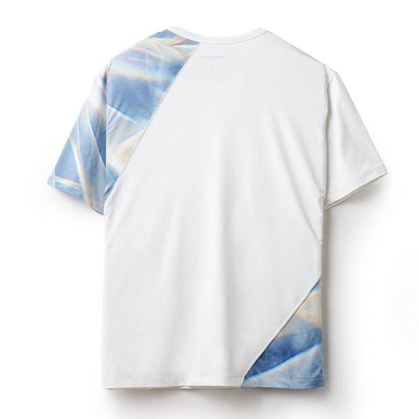 ★Admiral★アドミラル 花柄半袖 テニスシャツ【L】ウェア ホワイトブルー アドミラル(Admiral) ウェア（メンズ/ユニ） ]フロントライン