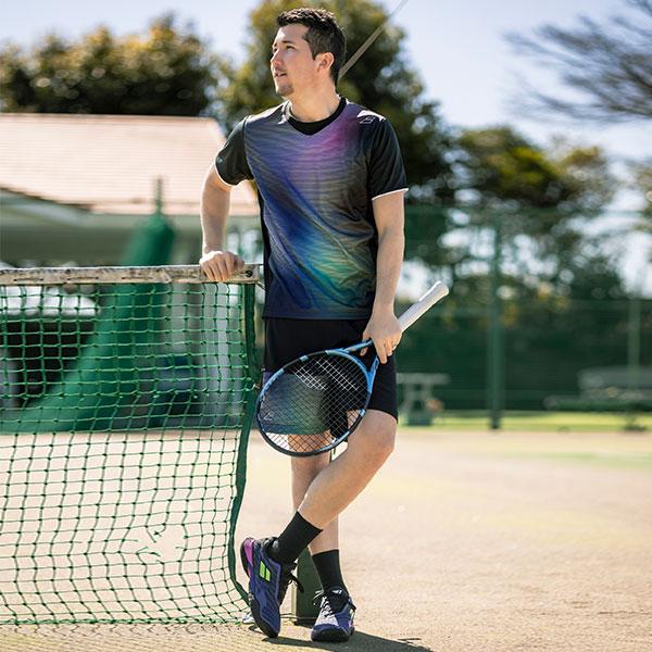 バボラ テニスウェア『メンズ/ユニ』 ピュアレンジ ショートスリーブシャツ PURE SHORT SLEEVE SHIRT ユニセックス BUG5353 | Babolat | 04