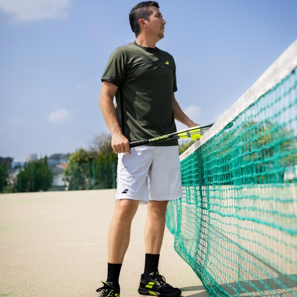バボラ テニスウェア『メンズ/ユニ』 プレイレンジアエロパック半袖シャツ PLAY SHORT SLEEVE SHIRT ユニセックス BUP6504 | Babolat | 05