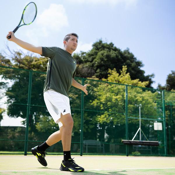 バボラ テニスウェア『メンズ/ユニ』 プレイレンジアエロパック半袖シャツ PLAY SHORT SLEEVE SHIRT ユニセックス BUP6504 | Babolat | 07