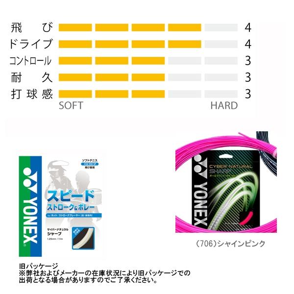 ヨネックス ソフトテニスストリング『単張』 サイバーナチュラル シャープ CYBER NATURAL SHARP CSG550SP | YONEX | 08