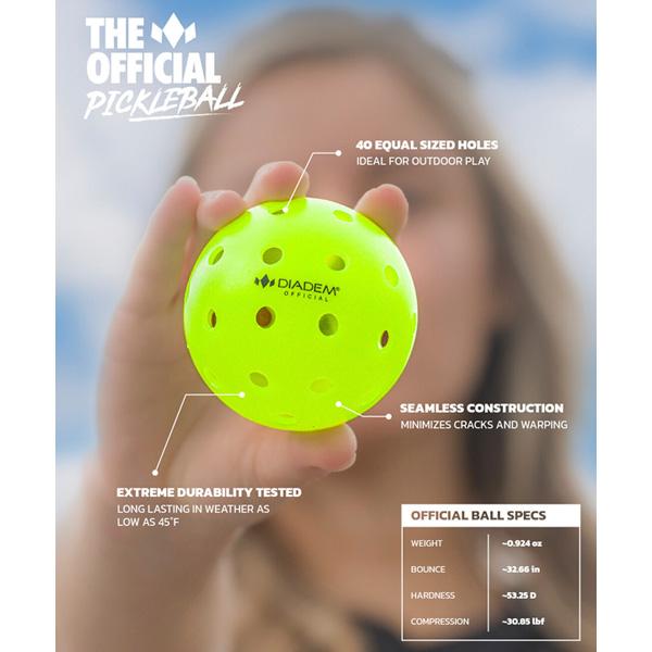 ダイアデム ピックルボールボール オフィシャルピックルボール The Official Pickleball Ball 12球 TPB003 |  | 03