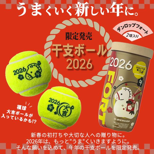 DUNLOP（ダンロップ） テニスボール FORT 2球入『フォート』 干支