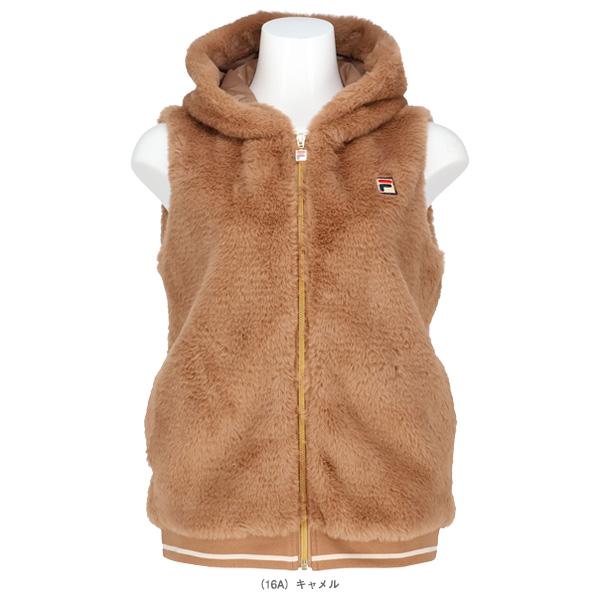 FILA♡【新品タグ付き】2025FWファーベスト EL0254完売品 FILA（フィラ） テニスウェア『レディース』 フード付ベスト