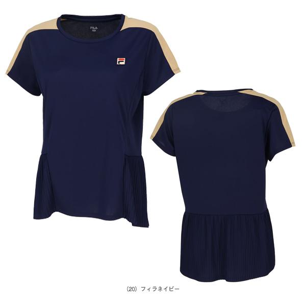 FILA - フィラ　テニスウェア ゲームウェアSセットアップ　S フィラネイビー FILA フィラ テニスウェア『レディース』 ゲームシャツ
