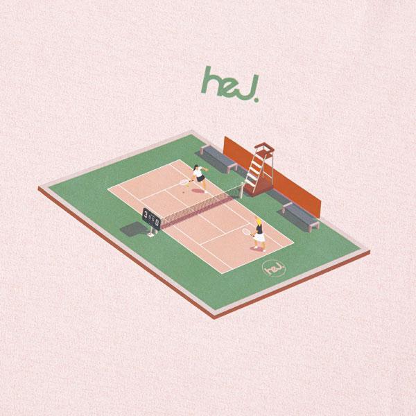 heJ. テニスウェア『メンズ/ユニ』 コートフィットTシャツ COURT FIT