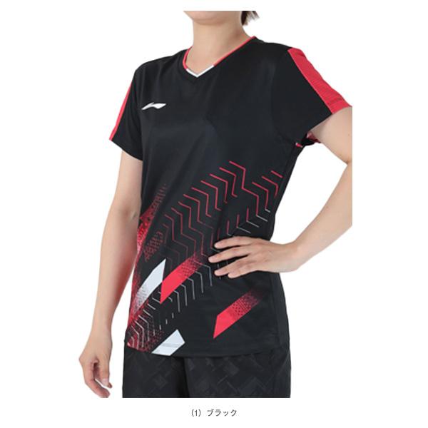 リーニン　バドミントン　Oサイズ　黒　ゲームシャツ LI-NING リーニン バドミントンウェア『レディース』 ゲーム
