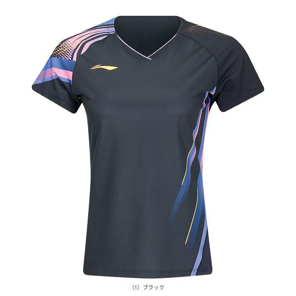 LI-NING AAYV146 バドミントンウェア レディース L LI-NING リーニン バドミントンウェア『レディース』 ゲームシャツ