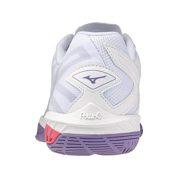 Mizuno バドミントンシューズ ホワイト/パープル MIZUNO（ミズノ） バドミントンシューズ ウエーブクローEL2フィット