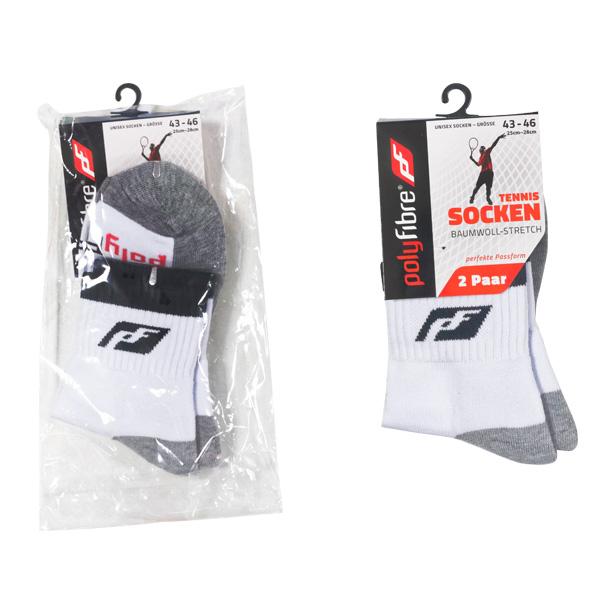 ポリファイバー テニス・バドミントンウェア『メンズ/ユニ』 ポリファイバー ソックス/2足組/メンズ『PF0004』 |  | 01