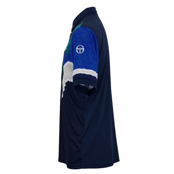 Sergio Tacchini ポロシャツ L 青系ストライプ OUTLET】SERGIO TACCHINI for PALMS&CO. ポロ（MEN） - Palms&co