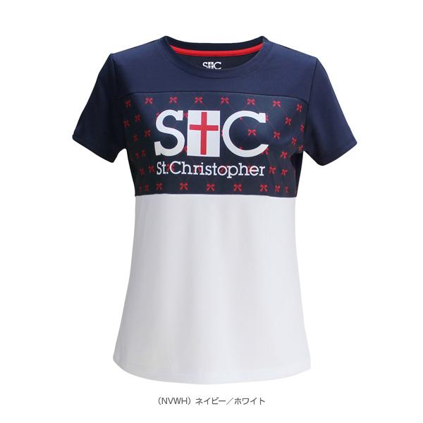 セントクリストファー テニス・バドミントンウェア『レディース』 リボンズロゴプラクティスT/レディース『STC-BCW2341』 | St.Christopher | 02