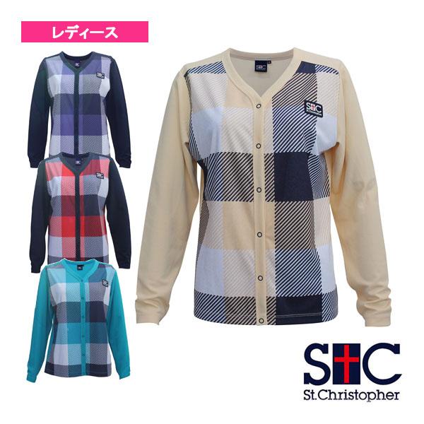 セントクリストファー テニス・バドミントンウェア『レディース』 パネルチェックカーディガン/レディース『STC-BCW6419』 | St.Christopher