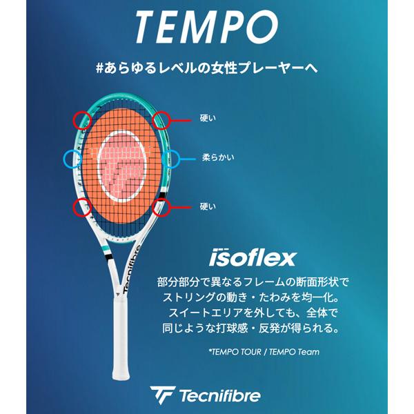 ポイント10倍★ テクニファイバー テニスラケット 2026年09月下旬【予約】テンポチーム TEMPO TEAM 張上げ済ラケット 14TEMTEA6 | Tecnifibre | 14