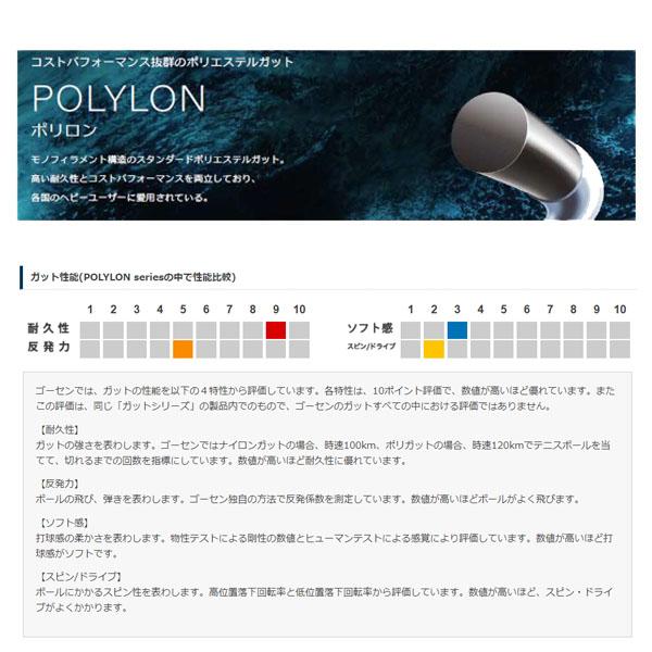 ゴーセン テニスストリング『ロール他』 ポリロン 16 POLYLON 16 200mロール TS1522 | POLYLON | 03