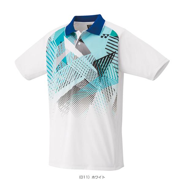 YONEX バドミントンシャツ L ホワイト/ネイビー YONEX