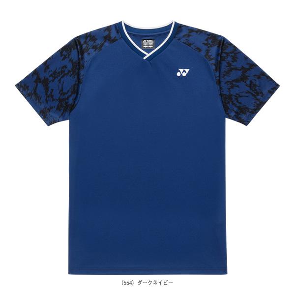 YONEXヨネックス新品未使用 ユニゲームシャツ ダークネイビーL YONEX（ヨネックス） テニスウェア『メンズ/ユニ』 ゲームシャツ ユニ