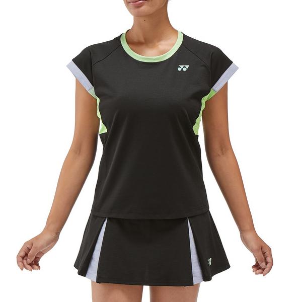 YONEX 日本代表モデルレディースLサイズ ゲームシャツ　ブラック YONEX ヨネックス テニスウェア『レディース』 ゲームシャツ