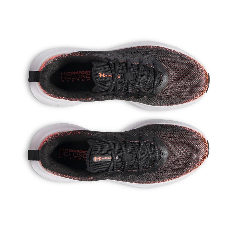 アンダーアーマー UAインフィニット ランニングシューズ メンズ 25SS ブラック×レッド×ブラック(3027523)の画像