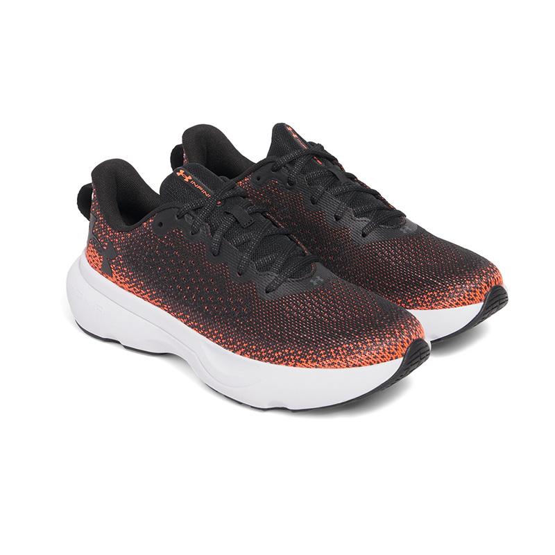 アンダーアーマー UAインフィニット ランニングシューズ メンズ 25SS ブラック×レッド×ブラック(3027523)の画像