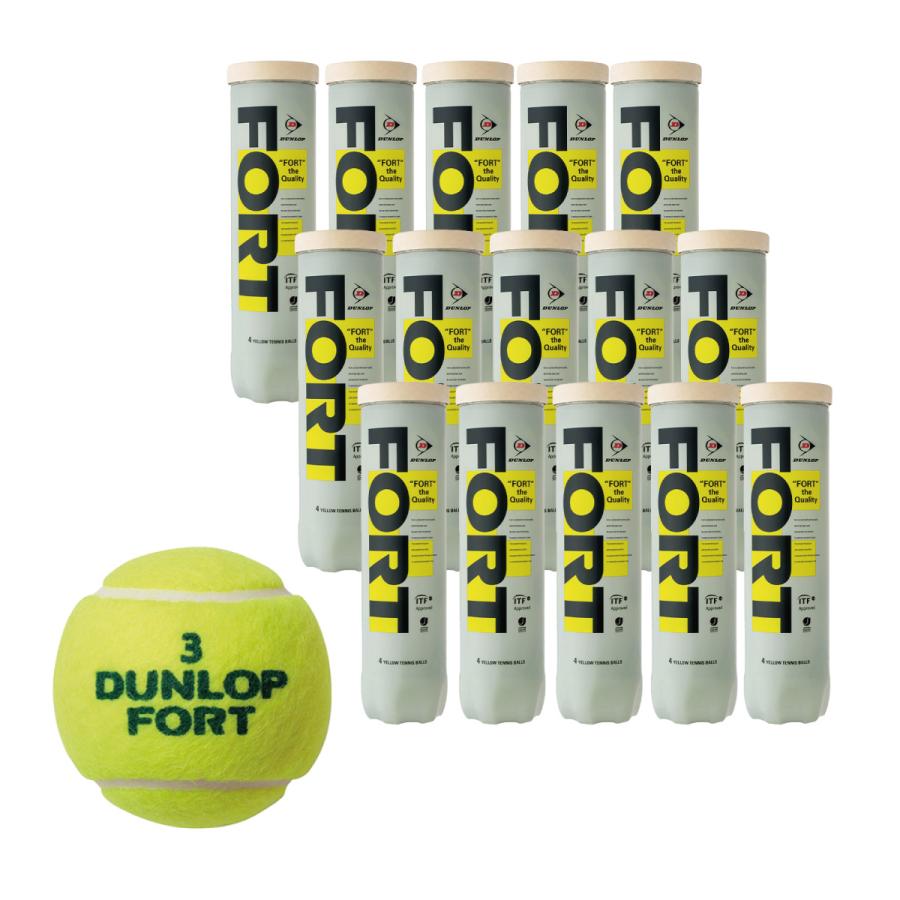 DUNLOP FORT 4球 5ダースセット 15缶60球 テニスボール 硬式 ダンロップ フォート FORT 5DOZ CS60 大会試合球｜racketshop-approach｜02