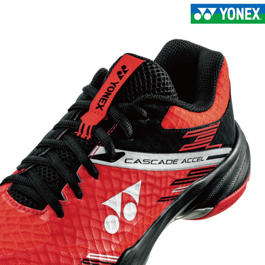 YONEX パワークッションカスタムアクセル SHBCA1 レッド/ブラック YONEX ヨネックス バドミントンシューズ メンズ レディース