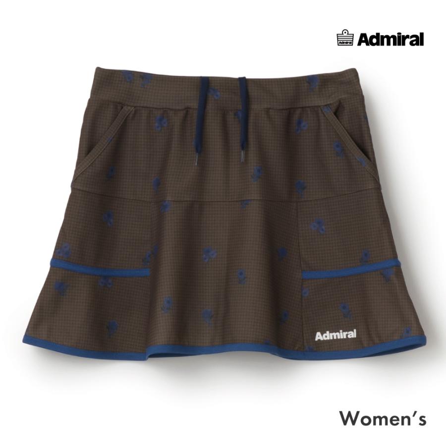 Admiral テニス スコート チャコール Mサイズ Admiral（アドミラル） フラワーチェックヘムラインスコート ATLA659