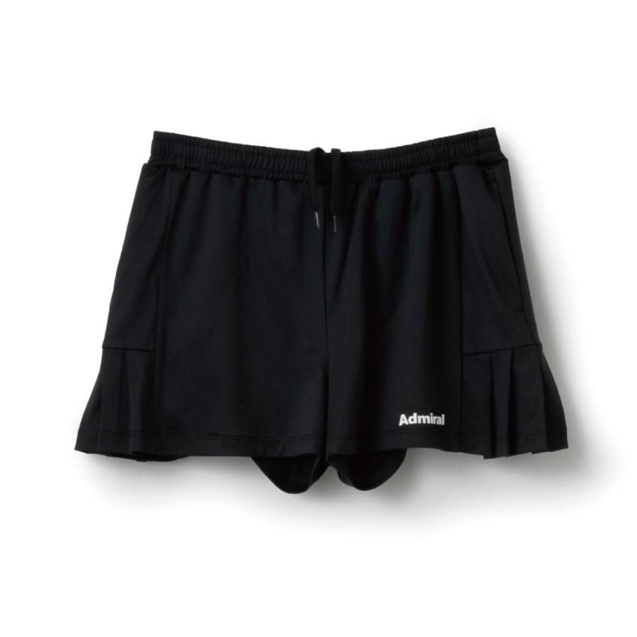新品タグ付き⭐︎admiral サイドプリーツ付ショートパンツM黒 Admiral（アドミラル） 【爆買】ADMIRAL レディース サイドプリーツ