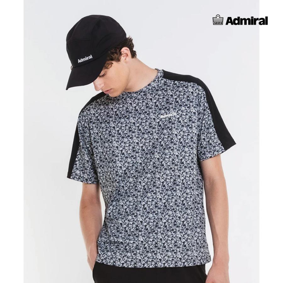 Admiral（アドミラル） メンズ ショルダーラインフラワープリント TEE
