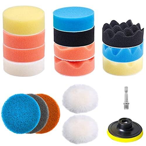 生まれのブランドで 38点セット75mm ポリッシャーバフ Goh Dodd 精練パット 六角軸付きm10 研磨パッド 洗車 車磨きバフ ワックスがけ 研磨艶出 電動ポリッシャー Www We Job Com