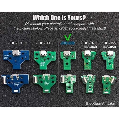 2x JDS-030 PS4 DualShock 4の交換用充電ポートアセンブリ、修理部品プレイステーション4コントローラー用マイクロU|racoco|02