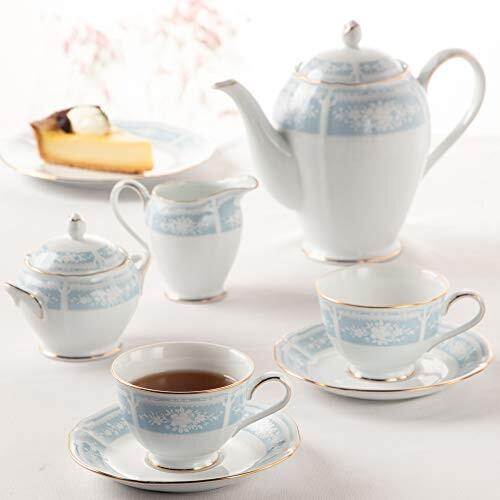 Noritake ノリタケ ティー ポット 520cc レースウッドゴールド ブルー