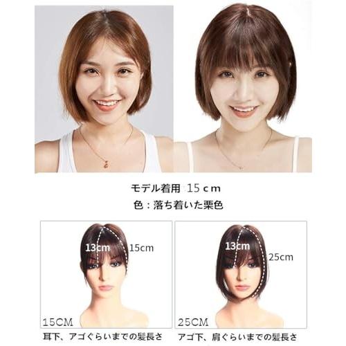 前髪 部分ウィッグ 分け目専用 人毛100% 超リアル人工皮膚 ウイッグ つむじ付き 総手植え シ 【George】