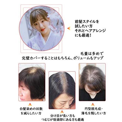 前髪 部分ウィッグ 分け目専用 人毛100% 超リアル人工皮膚 ウイッグ つむじ付き 総手植え シ 【George】
