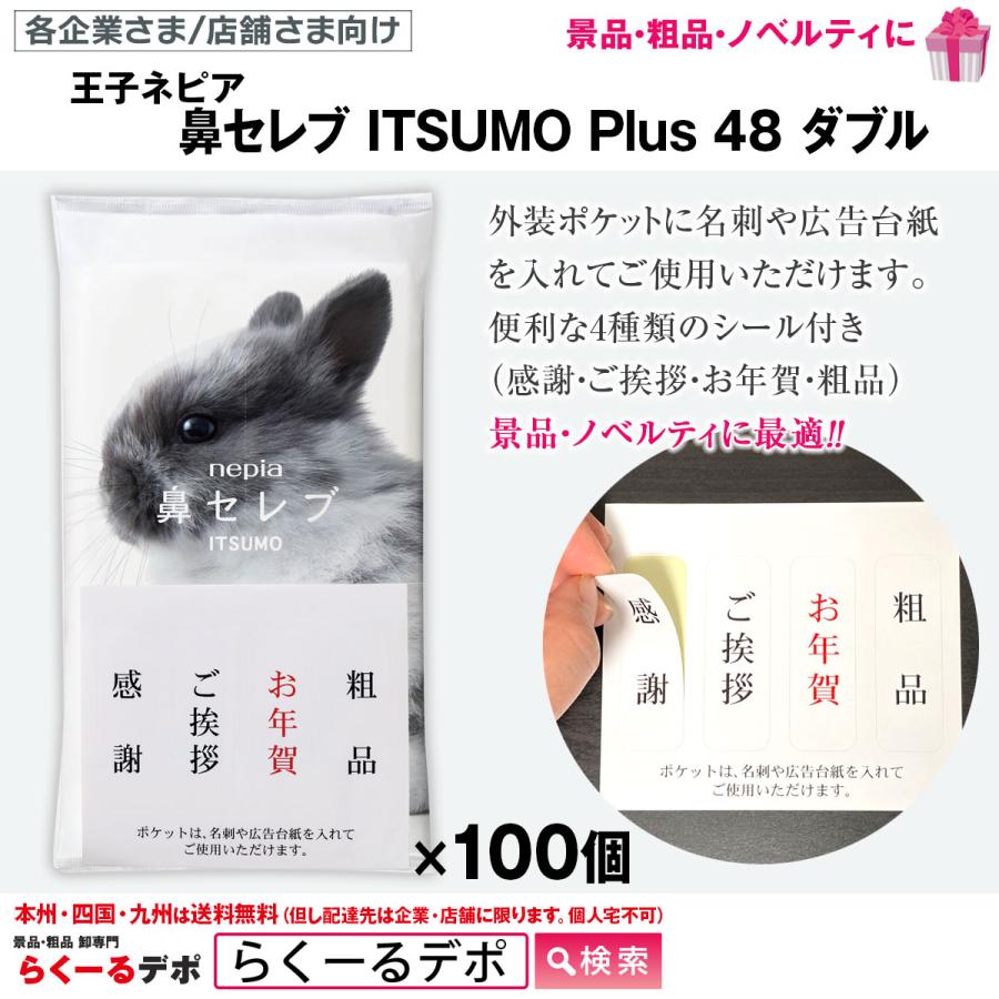 ネピア 王子ネピア 鼻セレブ ITSUMO PLUS 96枚（48組）業者向け 挨拶
