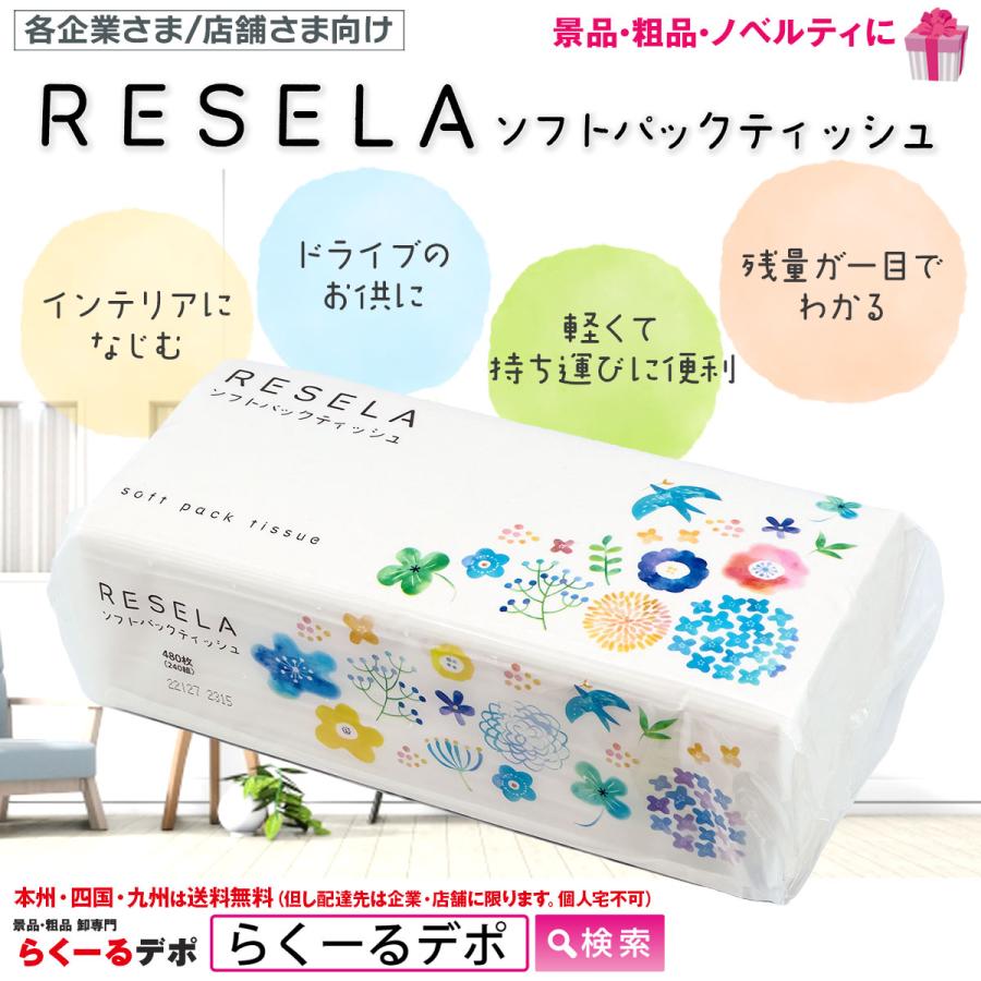リセラ ソフトパックティッシュ 240 ダブル ティッシュペーパー 30個入