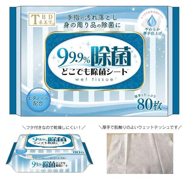 TBD 東美堂 どこでも除菌ウエットシート80枚入 入数24 : 卸専門 らくー