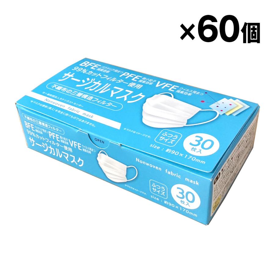 ベトナム製 サージカルマスク ふつうサイズ 30枚入【条件付き送料無料】